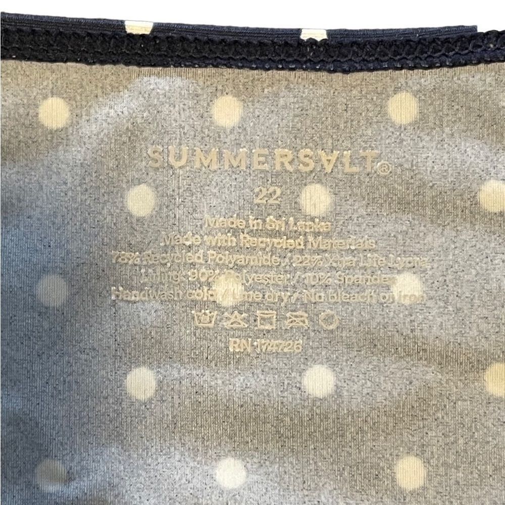 Summersalt- Women’s The Ruffle Marina Bikini Navy and White Dot Plus Size 20/22 - Picture 10 of 12